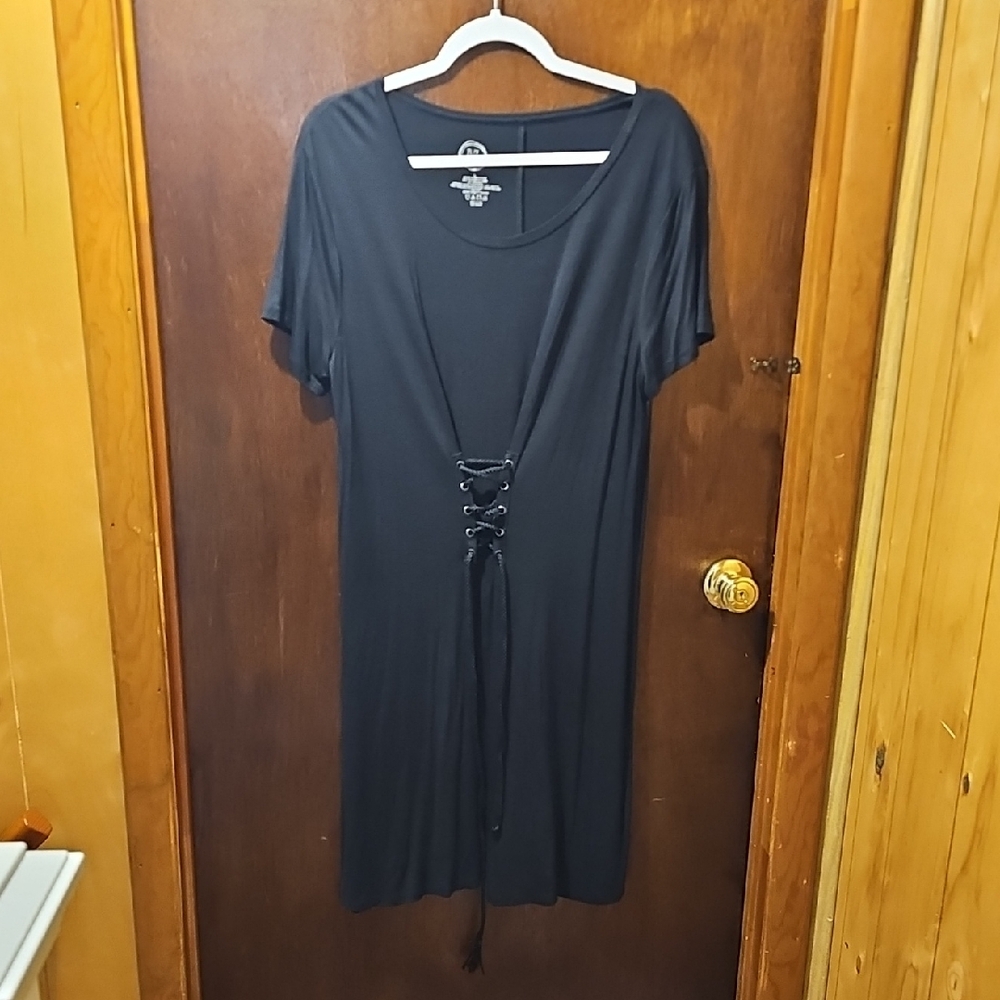 Maurices Black Tie Front Sheath Dress